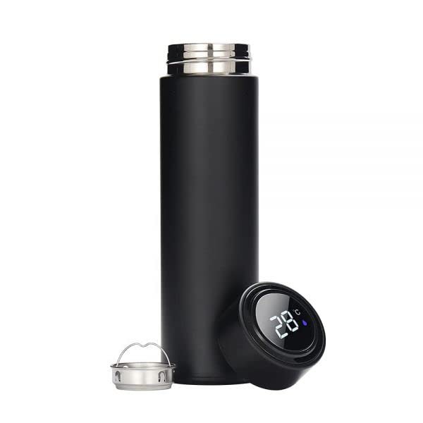 LED Temperature Display Stainless Steel Vacuum Insulated Water Bottle 500ml 500ml stainless steel vacuum bottle with LED temperature display and double wall insulation