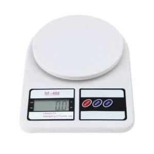 Digital electronic kitchen weighing scale with 10kg capacity for accurate food measurement