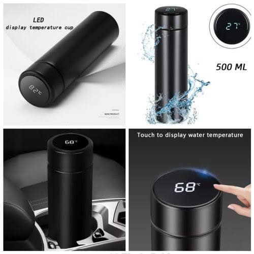 LED Temperature Display Stainless Steel Vacuum Insulated Water Bottle 500ml 500ml stainless steel vacuum bottle with LED temperature display and double wall insulation