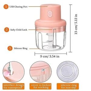 Electric garlic crusher and vegetable chopper for fast meal prep.