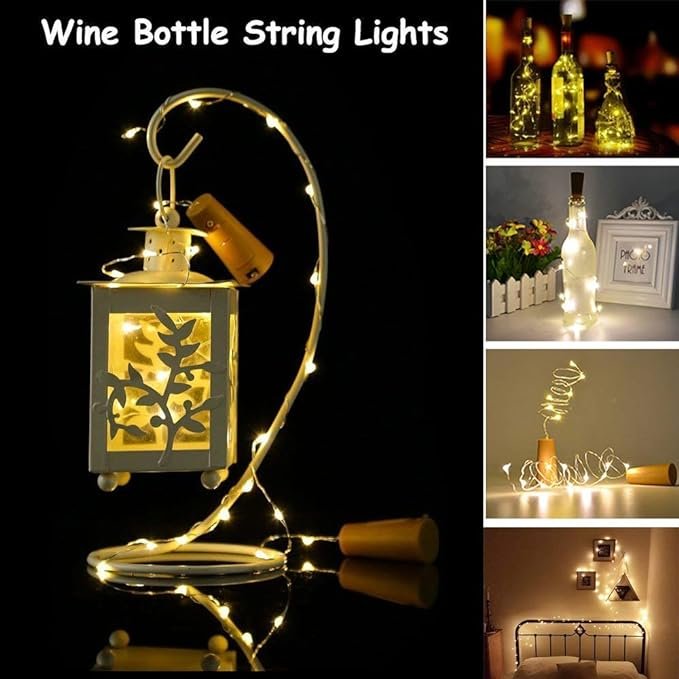 Party Ambiance Party setting with LED wine bottle lights