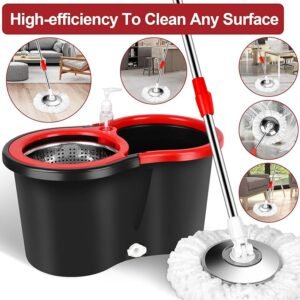 EasyWring Spin Mop and Bucket Set for household cleaning