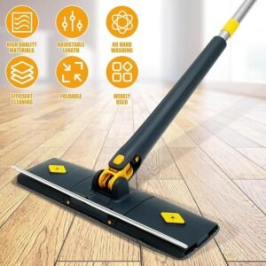 "Hands-free mop for tile floors"