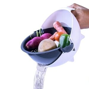 Magic rotating vegetable cutter with easy storage