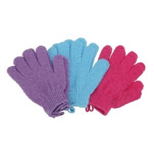 Foam Bath Glove Body Scrubber in blue color.