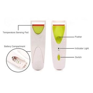 "Heated Eyelash Curler with Comb for Even Curl"