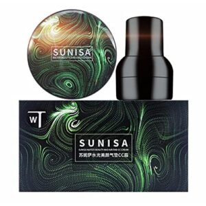 "Sunisa foundation cream, original 20g packaging, waterproof and sweatproof, natural finish."