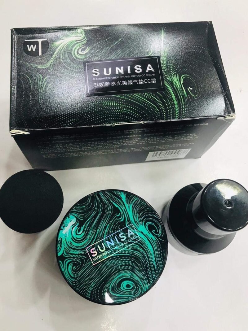 "Natural finish Sunisa foundation cream applied on skin, smooth and radiant."