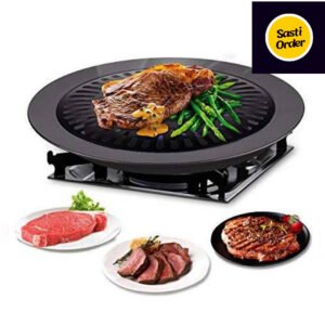 "Barbecue plate for grilling and baking"