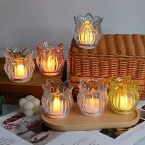 Tulip LED Candles for Diwali home decoration"