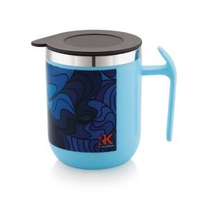 Thermal Insulated White Coffee Mug with Lid to Keep Drinks Hot