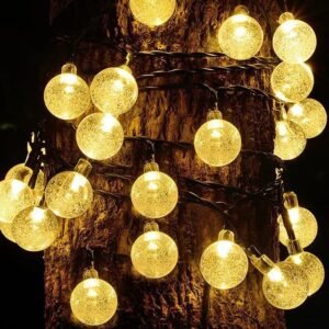 Crystal Ball Fairy String Lights Decor on Balcony for Diwali