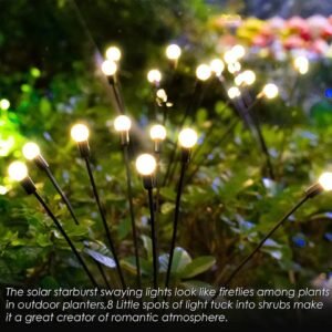 Waterproof Solar Firefly Lights on Patio