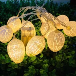 "Pastel Easter egg LED lights in a nursery room"