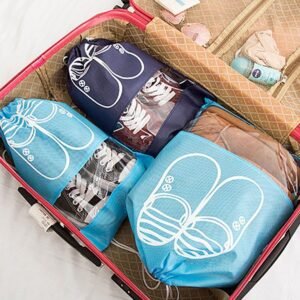 "Portable Transparent Shoe Organizer for Luggage"