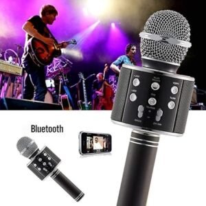 Rechargeable karaoke microphone with echo and Bluetooth