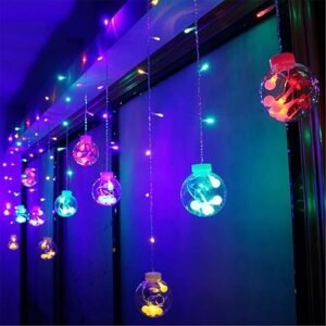 Different lighting modes of Wishing Ball Curtain Lights