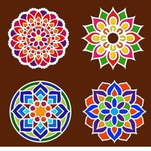 "Customizable MDF Rangoli wall art for festivals"