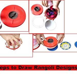 Magic Rangoli Making Kit with stencils and powders Image Title: Magic Rangoli Making Kit