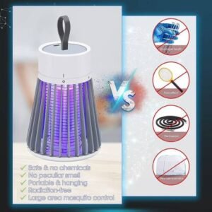 Silent electric bug zapper in a modern indoor living space."