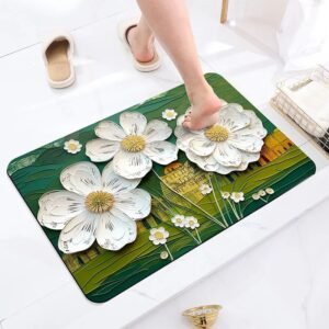 5D Diatom Mud Absorbent Floor Mat in Vibrant Colors