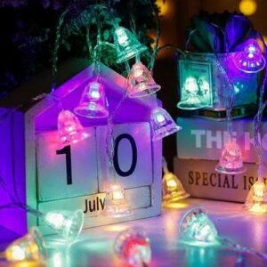 Battery-operated LED string lights displayed on a table