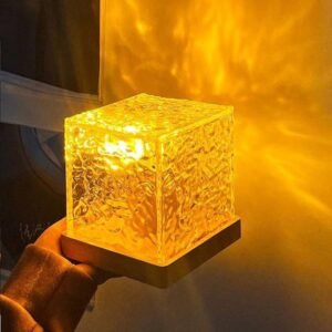 Square light lamp with dynamic ocean wave projection, remote control, and Bluetooth connectivity