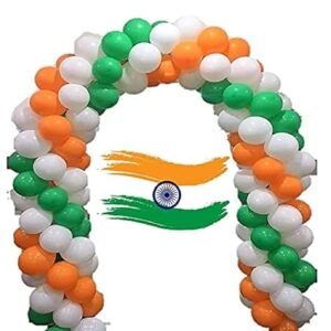 Tri Color Balloons Pack of 100 (Rubber)