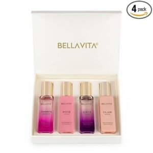 Bella vita perfume gift set for women 4x20ml | long lasting edp | rakhi gift for sister