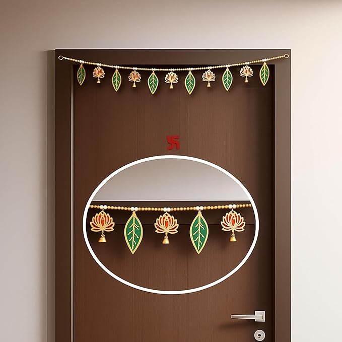 Mandir Door Hanging Decor | Traditional Entrance Toran | Festive Home Decoration Traditional decorative toran for mandir, entrance, and door hanging with festive ethnic design for home decor
