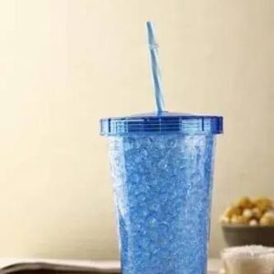 Aesthetic jelly sipper water bottle with straw and freezer mug fogger adapter for adults