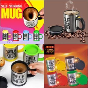 Self stirring mug for coffee, tea & more easy mix