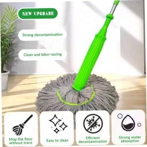 Rotatable Twist Spin Mop with Easy Squeeze