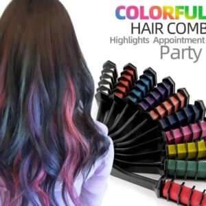 Washable Hair Chalk Comb Set for Kids & Teens – Temporary Non-Toxic Hair Dye