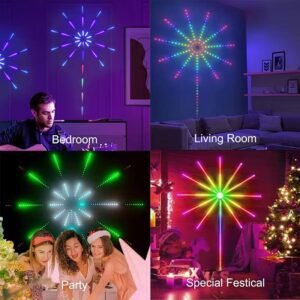 Firework led rgb lights with smart app & remote