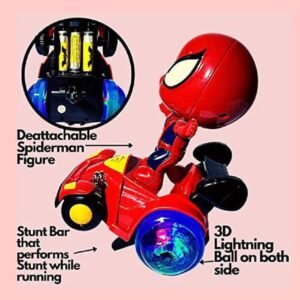 Super Spider Car Toy with Lights & 360° Rotation