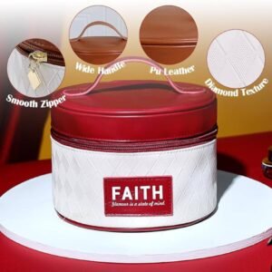 Custom PU Leather Women’s Makeup Bag with Zipper