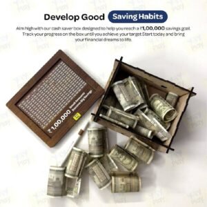 ₹100000 wooden money saving box