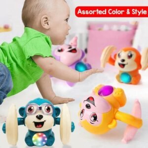 Colorful Monkey Rolling Banana Toy with spinning action, interactive movement, and fun play for toddlers and young children