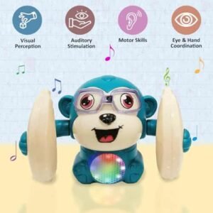 Colorful Monkey Rolling Banana Toy with spinning action, interactive movement, and fun play for toddlers and young children