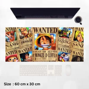 🏴‍☠️ Wanted One Piece Poster Desk Mat (60x30 cm)