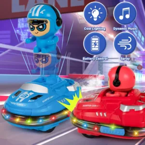 GoKart RC Collision Car with 360° spin, bumper crash action and remote control racing toy for kids