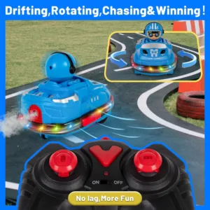 GoKart RC Collision Car with 360° spin, bumper crash action and remote control racing toy for kids