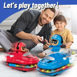 GoKart RC Collision Car with 360° spin, bumper crash action and remote control racing toy for kids