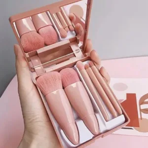 Cosmetic Mirror with Brush Set