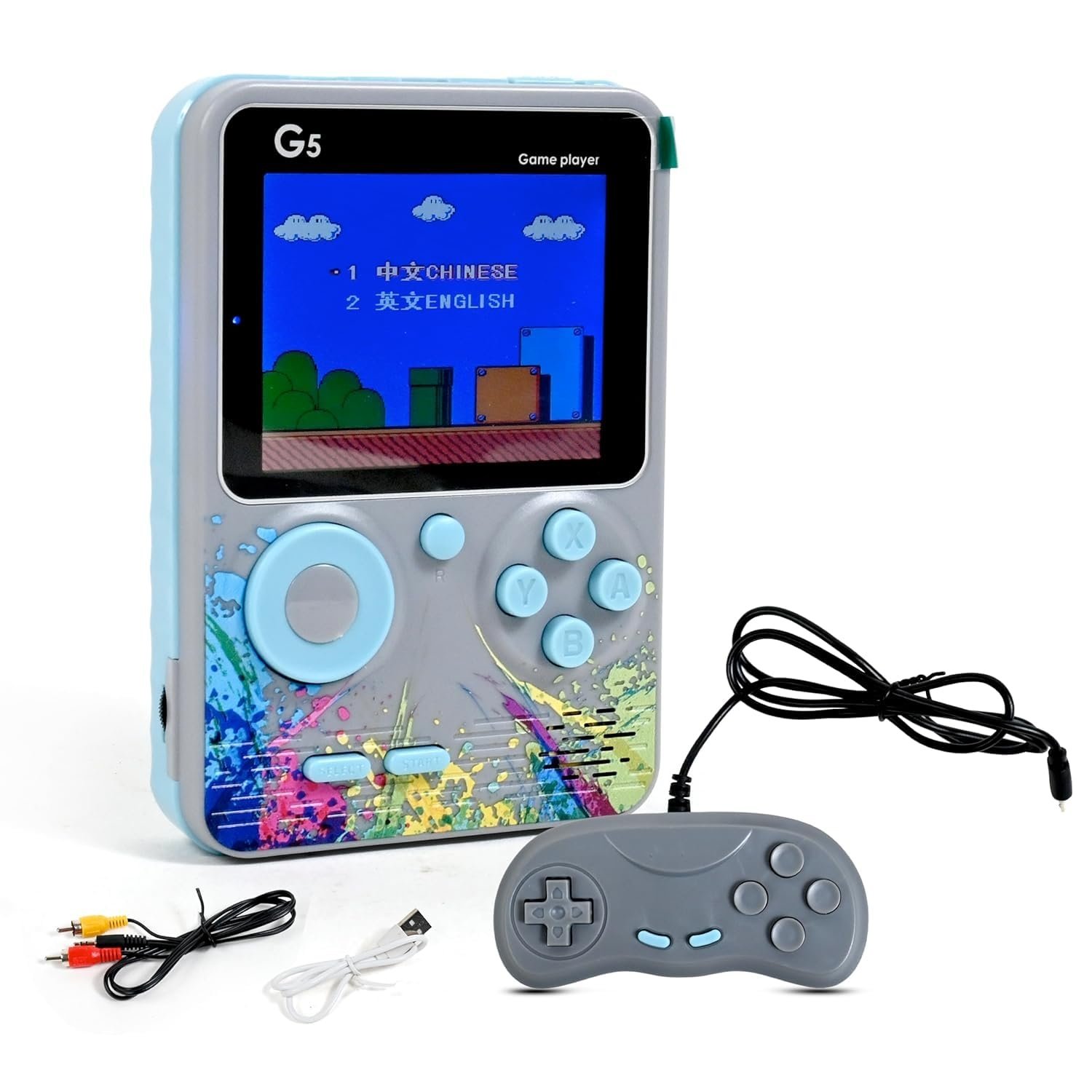 Handheld Video Games for Kids – 500+ Built-in Games Rechargeable Portable Gaming Console with TV Output Best Travel Toy & Birthday Gift for Boys & Girls (Screen-Free Fun) (2) Kids Pocket Gaming Device