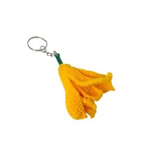 Handmade crochet Chafa (Plumeria) flower with realistic petals, perfect for floral décor, gifts, and craft collections.