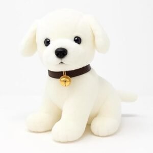 Dog Plush Soft Toy Cute Kids Animal Home Decor Boys/Girls/Baby (25 cm, White)