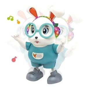 Magical dancing rabbit toy for kids with music, flashing LED lights, and interactive movements for fun learning and play.