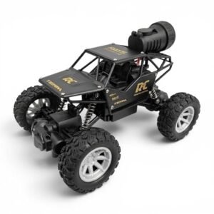 RC Rock Crawler | Off-Road Remote Control Car for Kids | 1:18 Scale Metal | Rechargeable Car | Black Colour